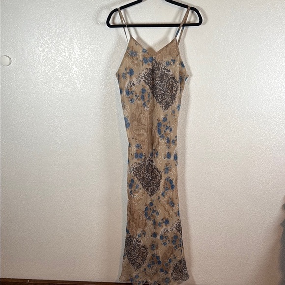 Vintage Dresses & Skirts - Tu-Lips Vintage Boho Slip Maxi Dress Forest Fairy Y2K 90s Prom Dress Size Large